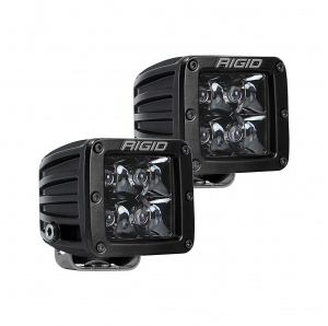 Coppia fari LED Rigid Industries D-Series Pro 3"x3" Spot Midnight Edition