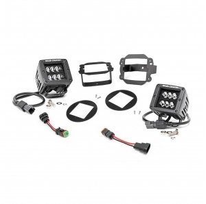 Fendinebbia Rough Countr 2inch Cube Lights con staffe di montaggio per Jeep Wrangler JK 10-18