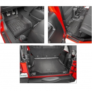 Combo tappetini Tru-Fit Quadratec per Jeep Wrangler JKU 4 porte