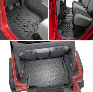 Combo Tappetini Quadratec All Weather per Jeep Wrangler JKU 4 porte