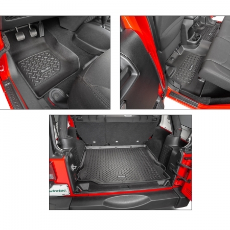 Combo tappetini Tru-Fit Quadratec per Jeep Wrangler JKU 4 porte